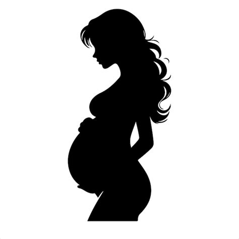 Premium Vector Pregnant Woman Silhouette Vector