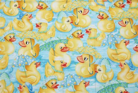 Adorable Oop Rubber Ducky New Fabric 4 Yard 44 Inch Wide