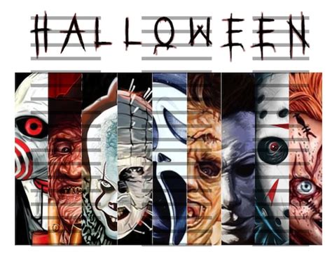 Horror Movie Characters Collage