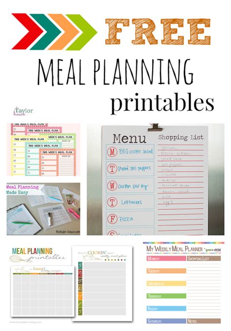 Free Set Of Meal Planning Printables