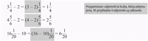 Odejmowanie Ułamków Zwykłych Na Poziomie Ucznia Klasy 4 Matematyka