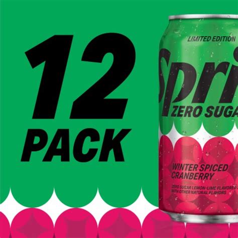 Sprite® Winter Spiced Cranberry Zero Sugar Soda Cans 12 Pk 12 Fl Oz