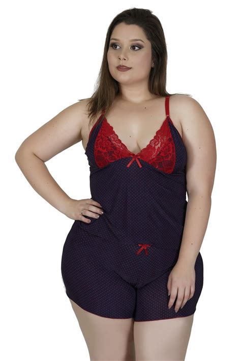 SHORT DOLL LETICIA PLUS SIZE Passione Lingerie