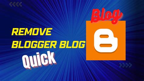 Remove Blog Delete Blog Kaise Kare How To Delete Blogger Blog How