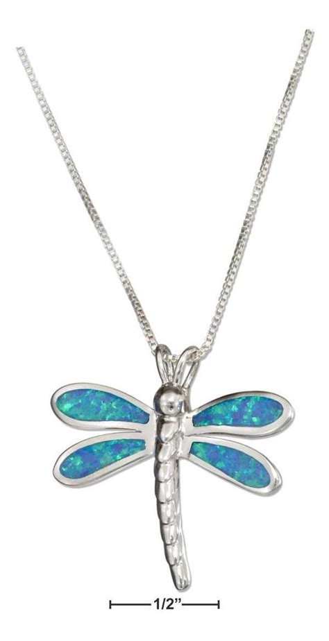 Pin By Hokemart On Hokemart Fashion Dragonfly Pendant Blue Opal Sterling Silver Necklaces