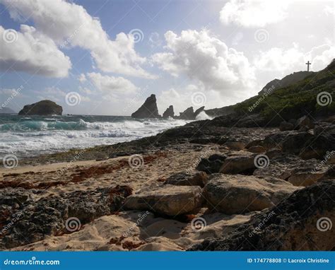 The Pointe Des ChÃteaux on Grande Terre in Guadeloupe Stock Photo