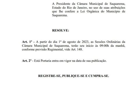 Novo horário das Sessões Ordinárias a partir de agosto Câmara