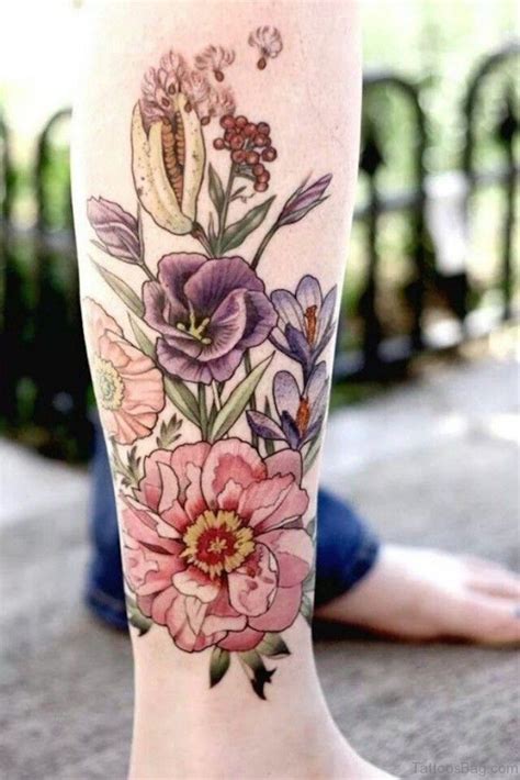 50 Elegant Flowers Tattoos On Leg Tattoo Designs