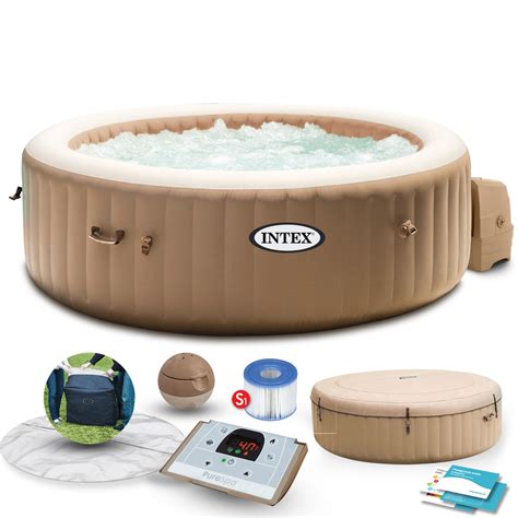 Надувной бассейн джакузи Intex 28426 PureSpa Bubble Massage 196x71 см ...