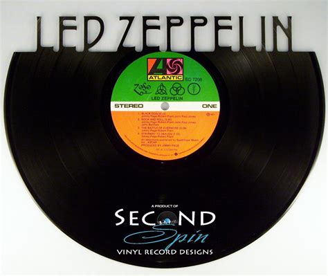 Second Spin Vinyl Record Designs — Recycled Vinyl Record LED ZEPPELIN ...