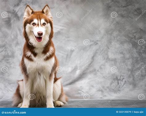 A Majestic Siberian Husky Sitting Majestically Facing Forward Toward ...
