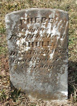 Phebe Shull 1839 1852 Find A Grave Memorial