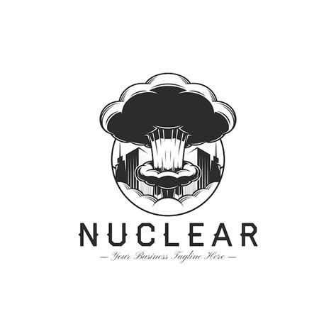 Nuclear Bomb Logo Template Premium Vector