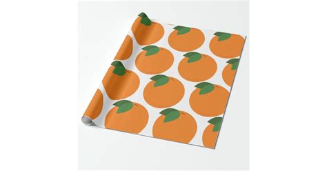 Round Orange Wrapping Paper | Zazzle