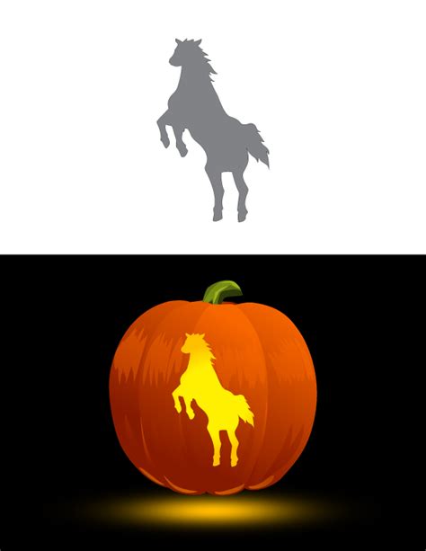 Horse Pumpkin Carving Template