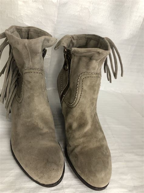 Sam Edelman Women S Louie Ankle Fringe Boot Tan Suede US 7 5M EBay