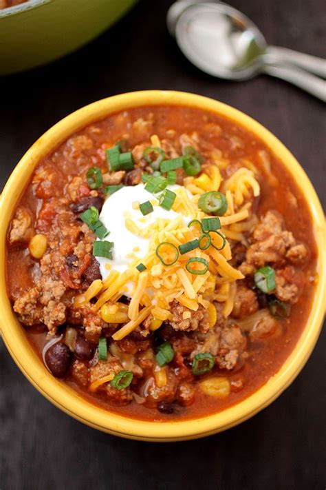 Hearty Turkey Corn And Black Bean Chili Recipe Life As A Strawberry