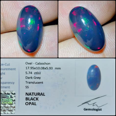 Jual Black Opal Kalimaya Afrika Jarong Batu Permata Akik Ori Rainbow