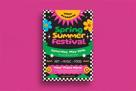 Spring Summer Festival Event Flyer Flyer Templates Creative Market