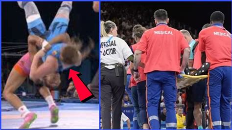 TERRIFYING NECK INJURY Catalina Axente STRETCHED OFF After Injury Vs