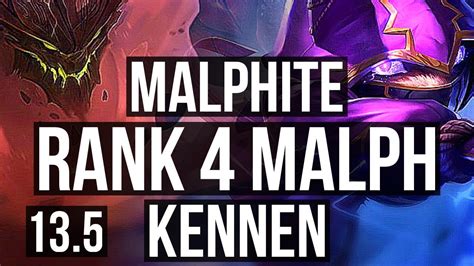 Malphite Vs Kennen Top Rank Malph Winrate Kr