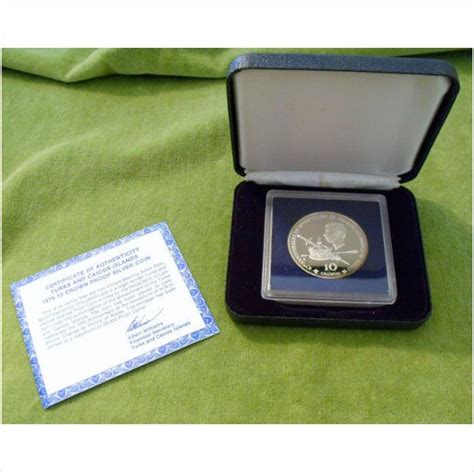 1979 QE2 Turks & Caicos Islands Solid Silver Commemorative Ten Crown ...