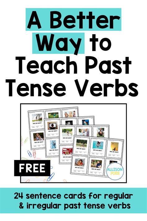 Free Past Tense Verbs Sentences Verbs Speech Therapy Verb Tenses Activities Irregular Past