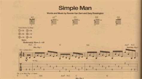 Simple Man Lynyrd Skynyrd Guitar Lesson With Tab Guitar Songbook