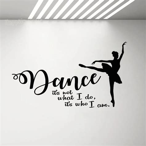 Dance Wall Art Decals For Girls Room Ballet Ballerina Silhouette Wall