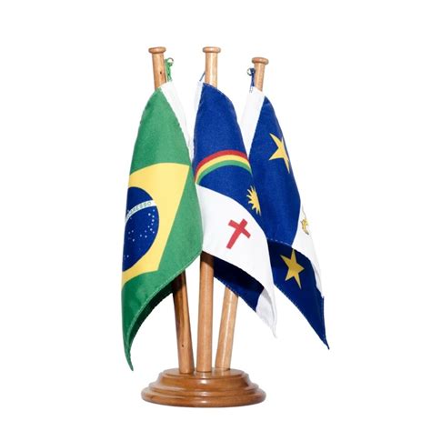 Bandeira De Mesa Brasil E Pernambuco E Recife 12x17cm 278383