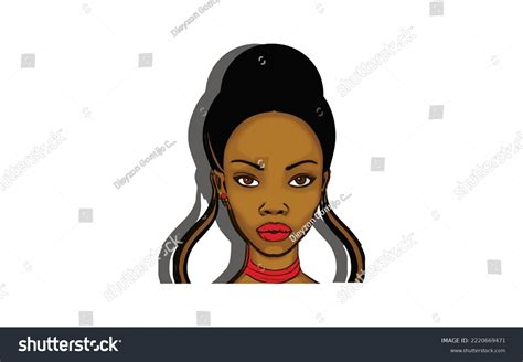 Art Vector Makeup Black Woman Hairstyle Stock Vector Royalty Free 2220669471 Shutterstock