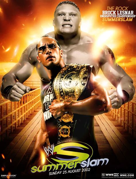 The Rock Vs Brock Lesnar Summerslam By Workoutf Deviantart On