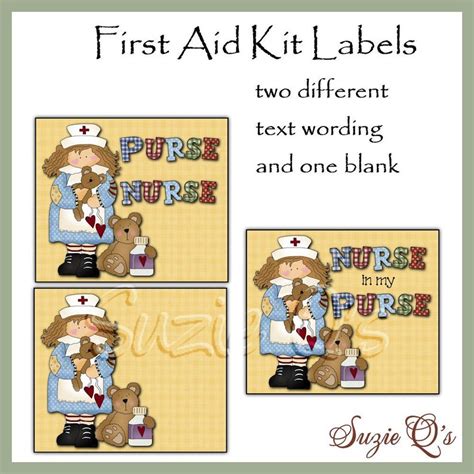 First Aid Kit Labels Digital Printable Immediate Download | Etsy