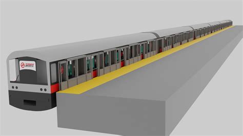 Singapore Mrt Train Mass Rapid Transport With Interior 3d Model