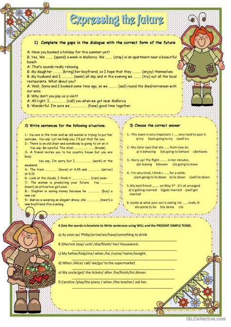 Expressing The Future English Esl Worksheets Pdf And Doc