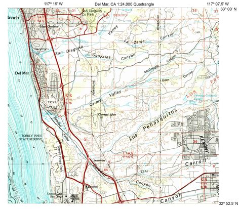 Del Mar Quadrangle, San Diego County, California, 7.5 minute