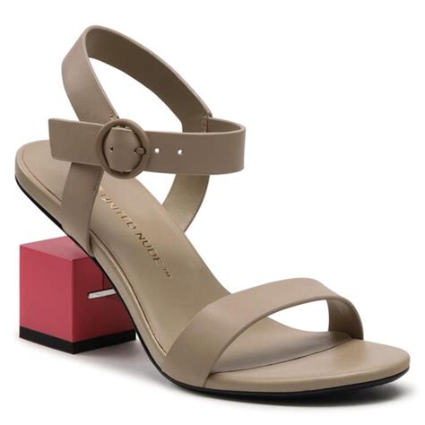 Sandały United Nude Cube Sandal Mid 10406685156 Beżowy eobuwie pl