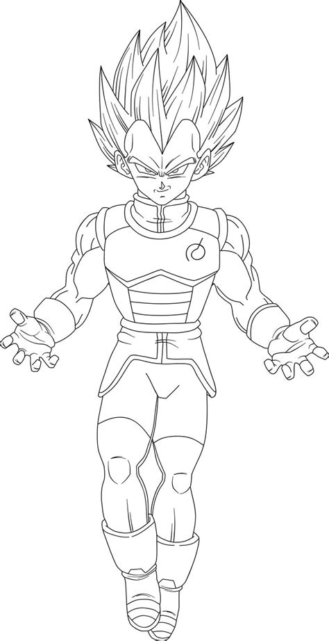 Vegeta SSGSS Render Lineart By DragonBallAffinity On DeviantArt