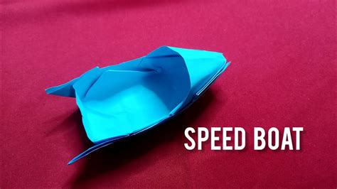 How To Make A Paper Speed Boat Cara Membuat Speed Boat Dari Origami