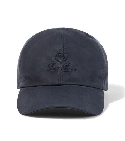 Loro Piana Logo suede baseball cap Loro Piana