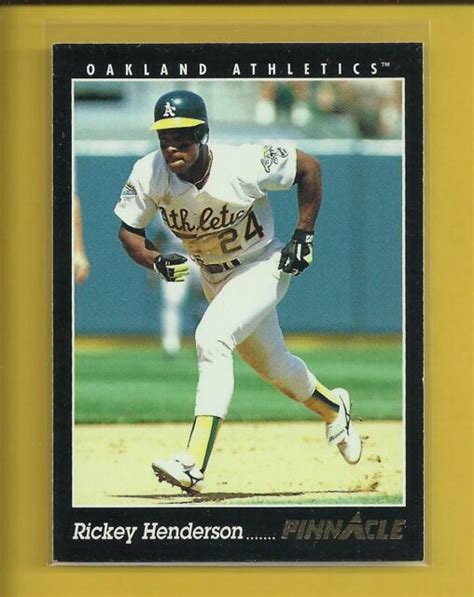 Rickey Henderson 1993 Pinnacle Card 29 Oakland A S Athletics Baseball