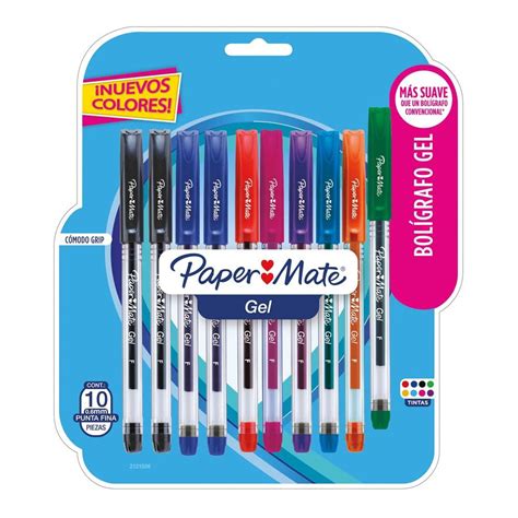 Boligrafo Gel Paper Mate Economy Gel Piezas Walmart