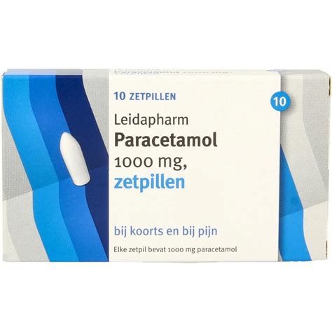 Leidapharm Paracetamol 1000mg Zetpil 10 Zetpillen