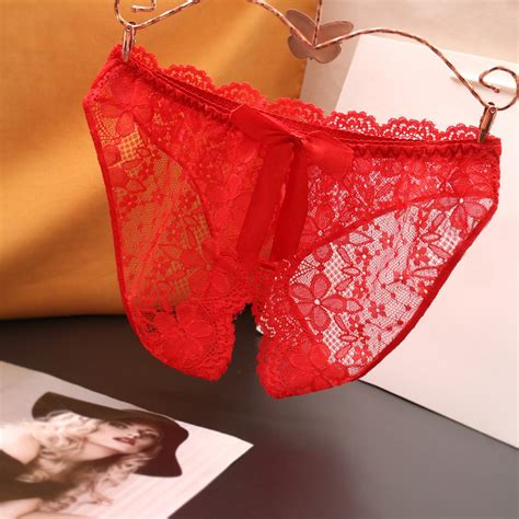 Thongs For Women Lace Low Rise Thongs Cut Out Mesh Lingerie Crotchless Panties For Women See