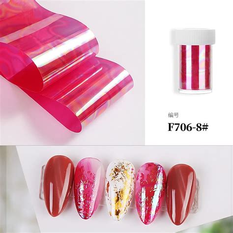 Jual Pretty Aurora Broken Glass Foils Nail Foil Decoration Transfer