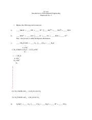 homework 3 solutions - CE 341 Introduction to Environmental Engineering ... 