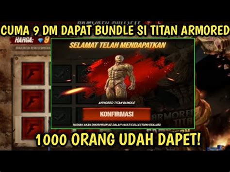 CUMA 9 DM TRICK SPIN CARA MENDAPATKAN BUNDLE ARMORED TITAN DI EVENT