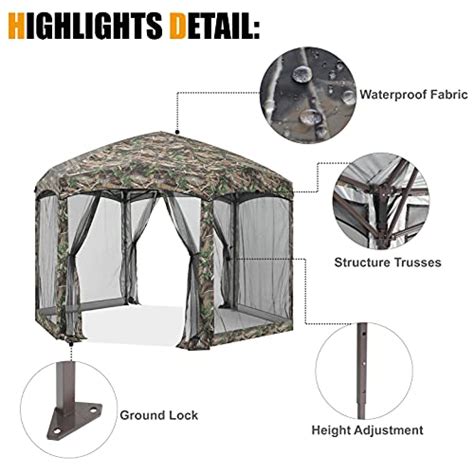 Cooshade Pop Up Camping Gazebo Sided Instant Screened Canopy Tent