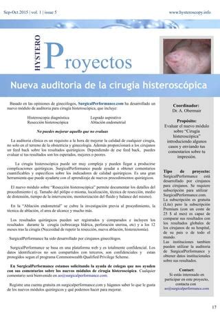 Hysteroscopy newsletter vol 1 issue 5 español spanish PDF