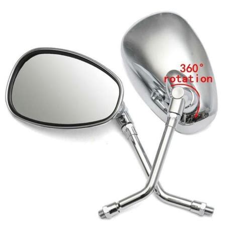 Motorcycle Chrome Rear View Mirrors 10mm For HONDA VTX 1300 1800